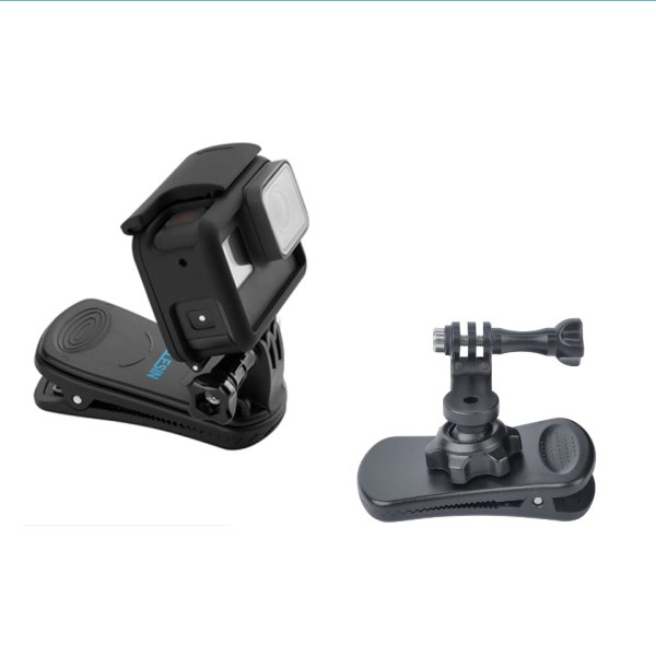 GoPro Hero 11 10 9 8 7 6 reppu klipsi 360 pyörivä klipsi kiinnike