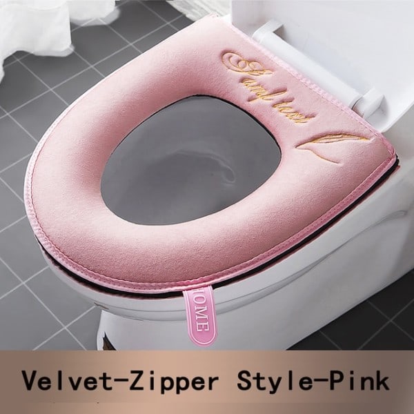 Universal WC istuin päällinen talvi lämmin pehmeä WC matto kylpyhuone pestävä irrotettava vetoketju läpällä