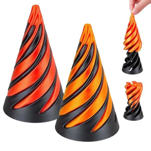 3D trykt spiral kegle legetøj umuligt pyramide gennemløb skulptur gennemgang pyramide fidget legetøj