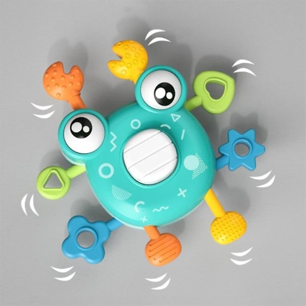 Montessori Baby Toy Crab Hand Finger Press Pull Toy Utveckling Sensory Leksaker 0-12 månader Bringningar