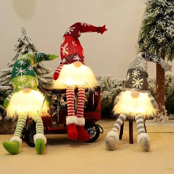 Glödande Gnome Jul Ansiktslös Docka God Jul Hem Dekoration