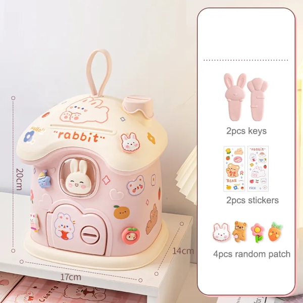Creative Kids DIY Raha Pankki Lelut Piggy Pankki Raha Säästö Pukku Kolikot Pankit Kolikon laatikko