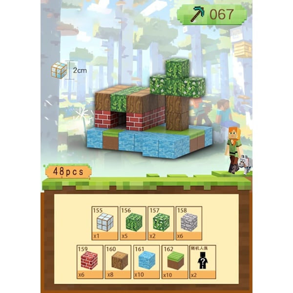 192 bitar Magnetisk Byggnad block Min Magnet World Set Leksaker
