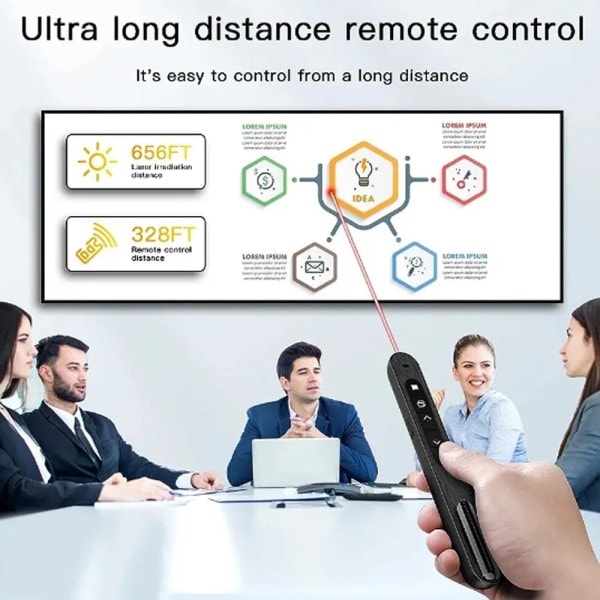 Wireless Presenter Röd Laser Page Turning Pen 2.4G RF Volym Remote Control PPT Presentation USB PowerPoint Pointer