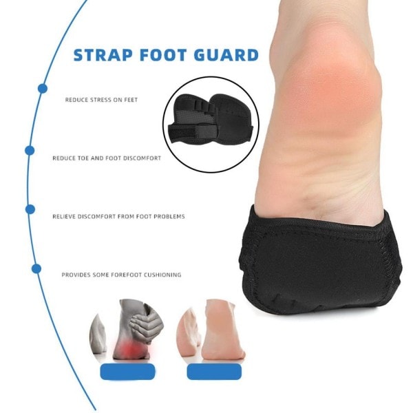 Tå Separator Mjuk Framfot kuddar Ortotics Rightener för Realign Shorted Toes