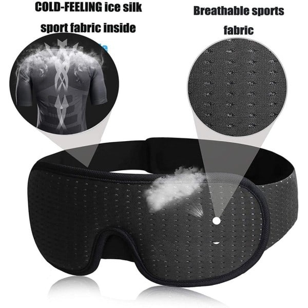 3D mask för sömn ögonmask ljus blockering mjuk vadderad sömn maskerad