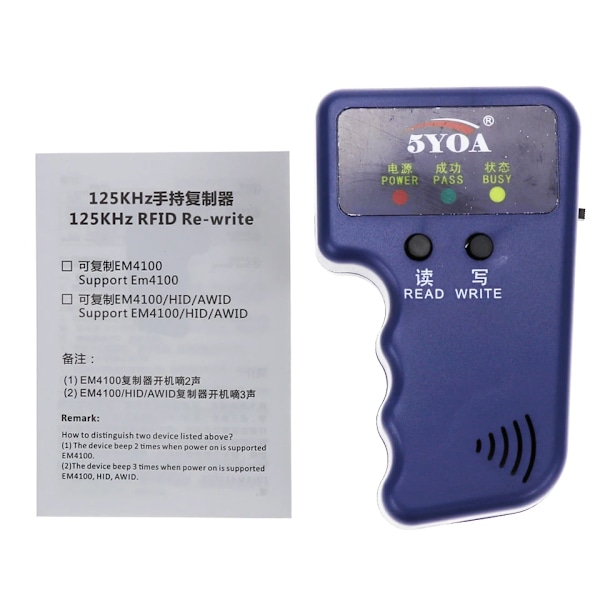 125KHz RFID Programmer Duplikator Copier Writer Reader Writer ID Card Cloner & key