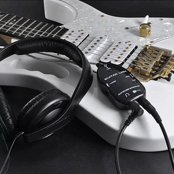 Gitarr Till USB Ljud Spelare Ljud Kort Ljud Gitarr Effekt Gränssnitt Länk Ljud Kabel Musik Inspelning Adapter för PC/Mac