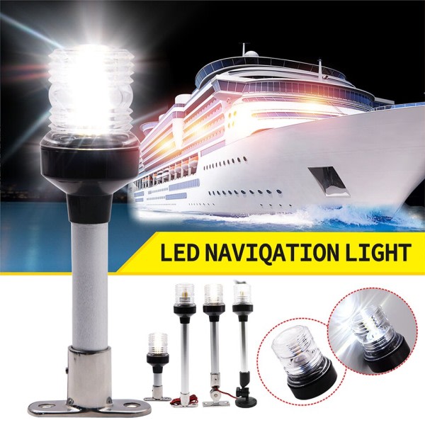 Fold Ned LED Båd Navigation Lys til Yacht Marine Anker Lys 12~24 V Sejlads Signal Lys