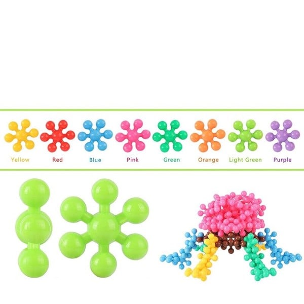 Creative DIY Byggeklosser Leker 3D Plum Blossom Byggeklosser Barn's Morsomme Leker