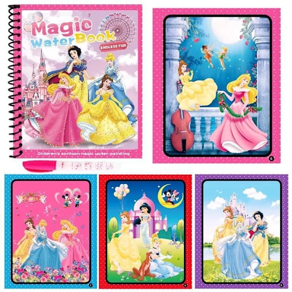 Frosset Elsa Vand Maling Tegning Legetøj Graffiti Anime Action Figur Akvarel Magic Book