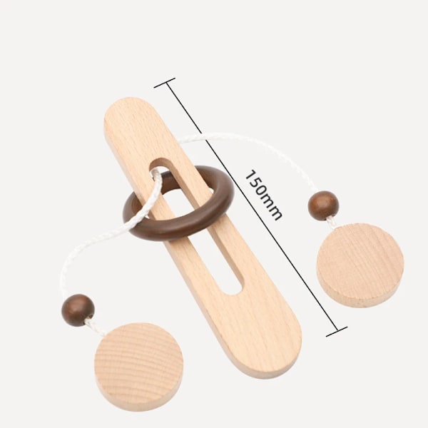 Intelligent Lås upp Toy Kong Ming Lock Brain Teaser Iq Pussel Trä leksaker