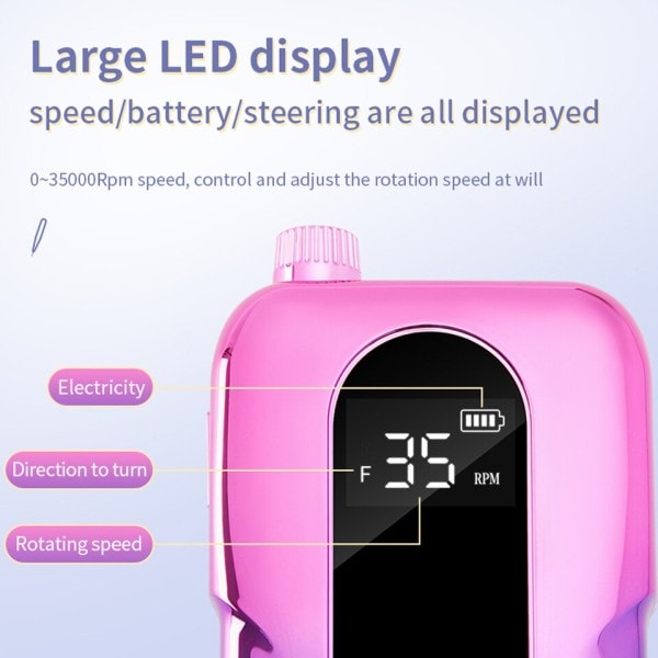Naula pora kone langaton sähkö naula lakanpoisto mini naula viila pora kone LED näytöllä