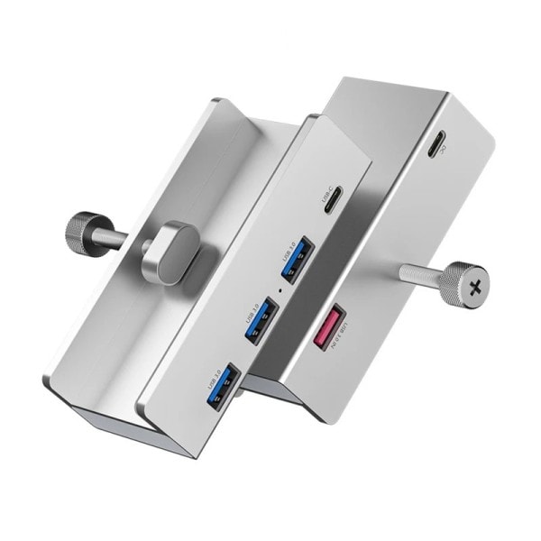 4 Port USB 3.0 HUB med strømforsyning USB3.0 Splitter Adapter Clip-type Multi Splitter 5G Høj Speed Data Transmission til Bærbar computer