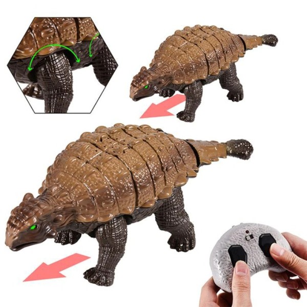 Elektrisk Dinosaurie Leksaker Fjärrkontroll Ankylosaurus Moving Promenad Simulering Djur Modell