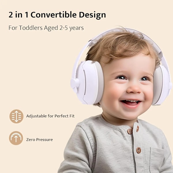 Baby öron skydd brusreducerande hörlurar 2-i-1 konvertibel design brusreducering hörselkåpor