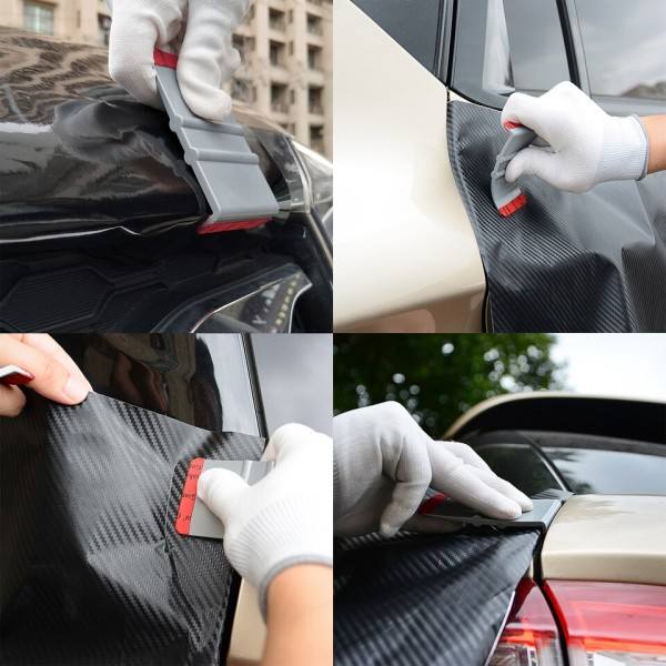 Hiili kuitu vinyyli kalvo tarra auto kääre työkalu automaatti ikkuna sävytys magneetti vetolasta partaveitsi kaavin