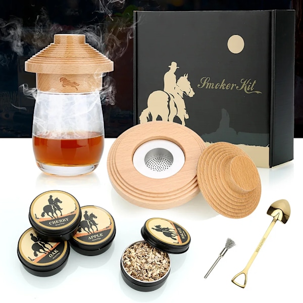 Cocktail Smoker Kit Smoking Set med 4 Trä chips