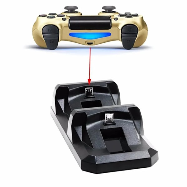 USB Dual Charge Dock For PS4 Controller Gaming Opladning Stand Holder