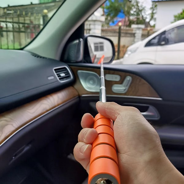 Bil bagudsigt spejl visker rustfrit stål teleskopisk indtrækkelig lagdelt børste hoved auto spejl vask rengøring børste