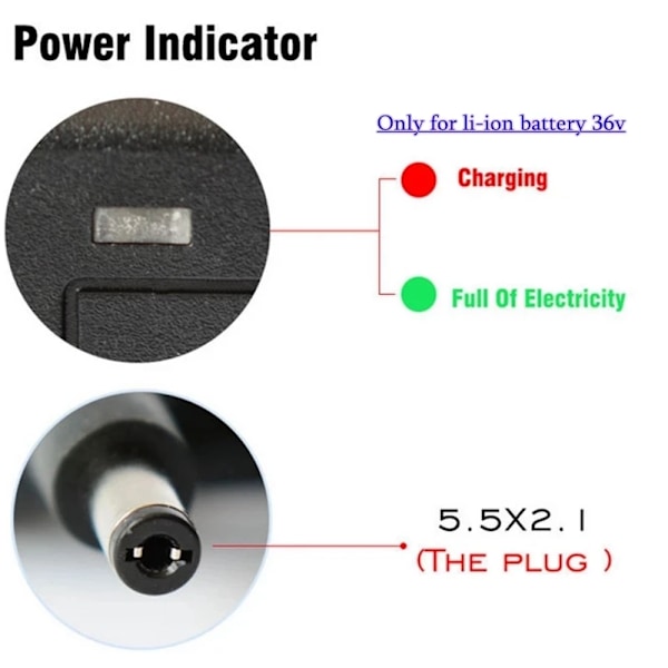 42V 2A Smart Lithium Batteri Oplader