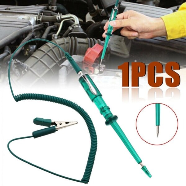 Auto 6V 12V 24V DC bil lastbil spænding kredsløb tester bil test voltmet lang sonde pen