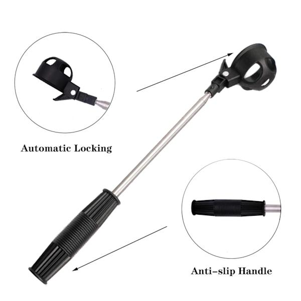 Golf Ball Retriever för Vatten Teleskopisk Portabel Golf Ball Picker Stål Golf Ball Pick Up Grabber Med Automatisk Låsning Scoop