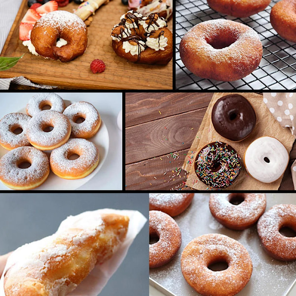 Mini Donut Maker Machine Non-stick Overflate for Barn Frokost Snack Desserter Lager 7 Donuts
