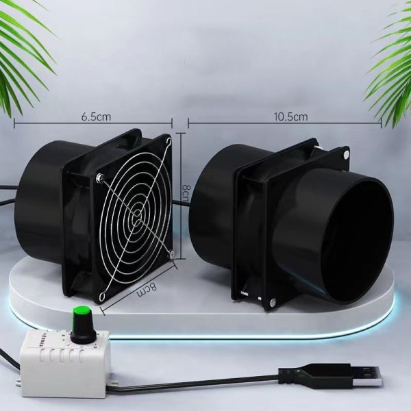USB Justerbar Hastighed Lodde Røg Absorber ESD Røg Udsugning Blæser Rør Kanal Exhuast Blæser