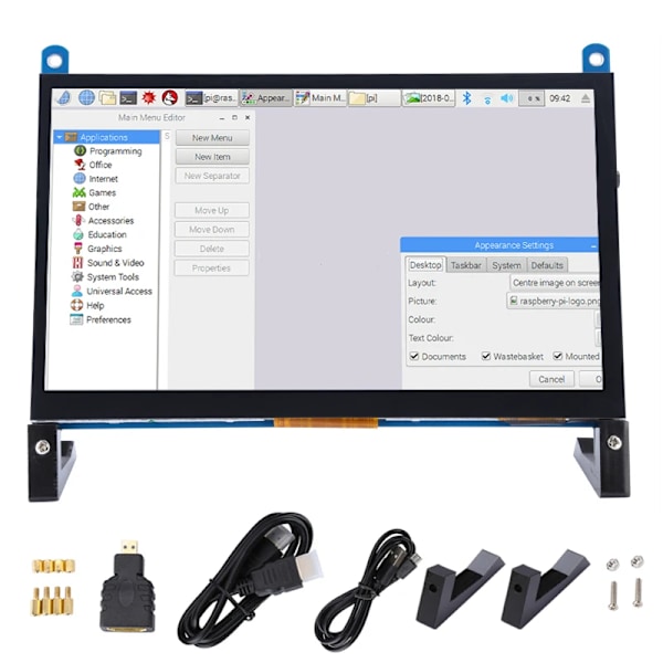 7 tum IPS TFT LCD Display Touch Skärm Monitor 1024*600 RGB Pixel USB HDMI-kompatibel