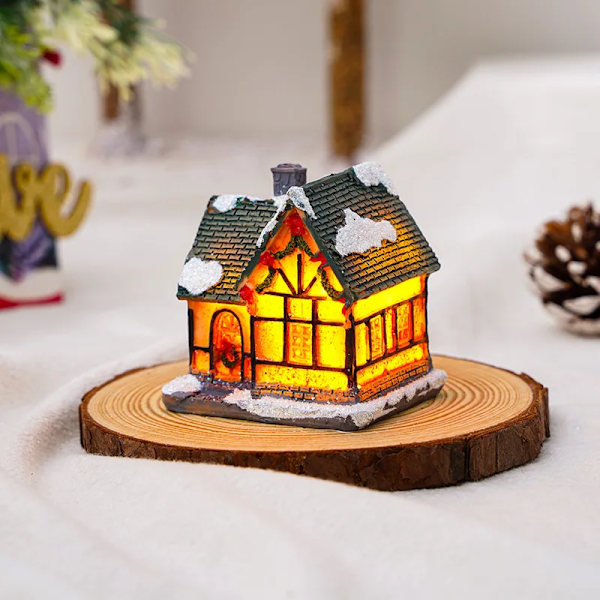 Jul lys hus kerstdorp jule landsby til hjem jule gaver jule pynt