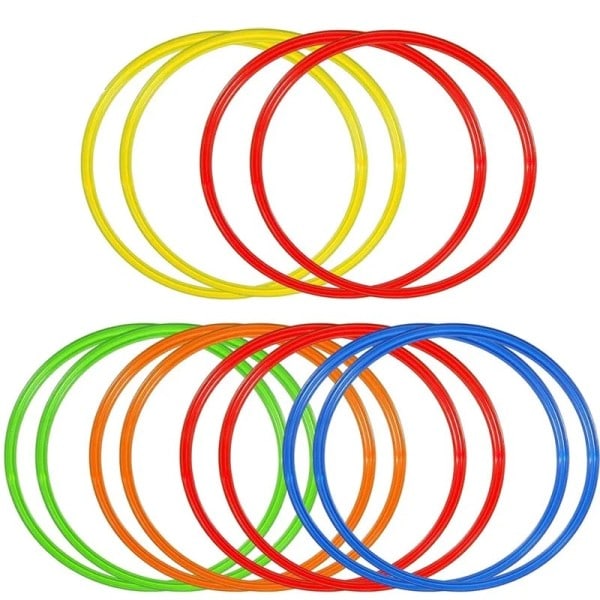 12 stykker Durable Agility Træning Ringe Portable Fodbold Fodbold Speed Agility Træning Ringe