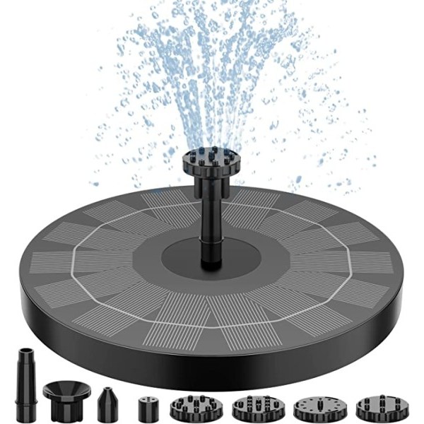 Solenergi fontene pumpe vann pumpe med 6 dyser solenergidrevet fontene