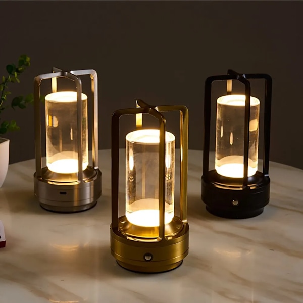 Led johdoton pöytä lamppu teollinen tyylinen metalli pöytä lamput ulkoilu telttailu ilmapiiri valo ravintola luovat yövalot