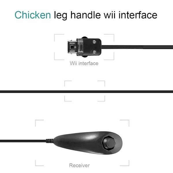 Wired Nunchuck For Nintendo Wii Game Controller