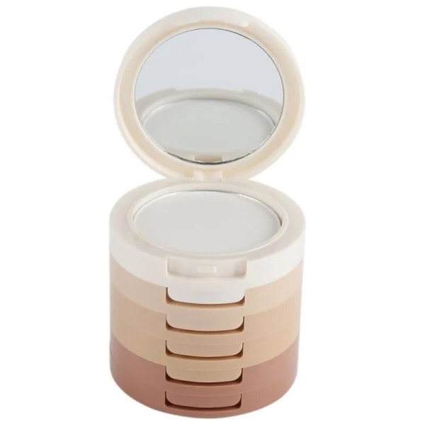 5 In 1 Face Pressed Powder Contour Shading Concealer Foundation Palett
