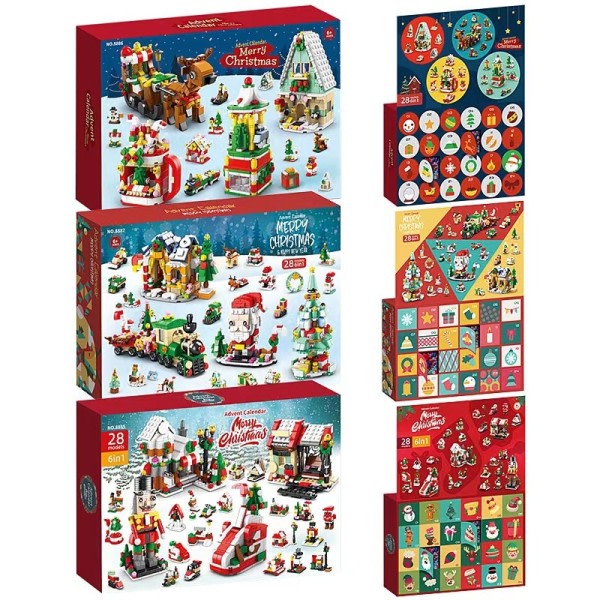 Jul Serie Byggeklosser Gave boks for barn 24 dager jul advent kalender