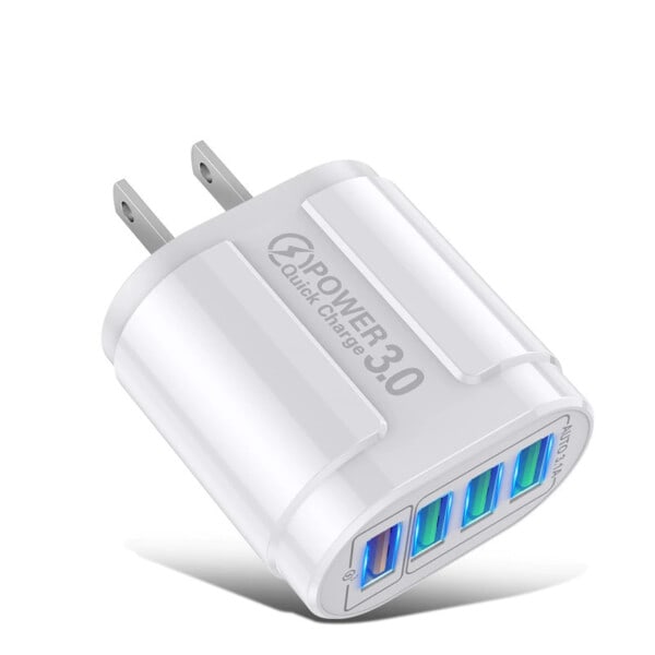 Rask Lading QC 3.0 Vegglading For iPhone 12 11 Samsung Xiaomi Mobil 4 Porter EU US Plug Adapter Travel