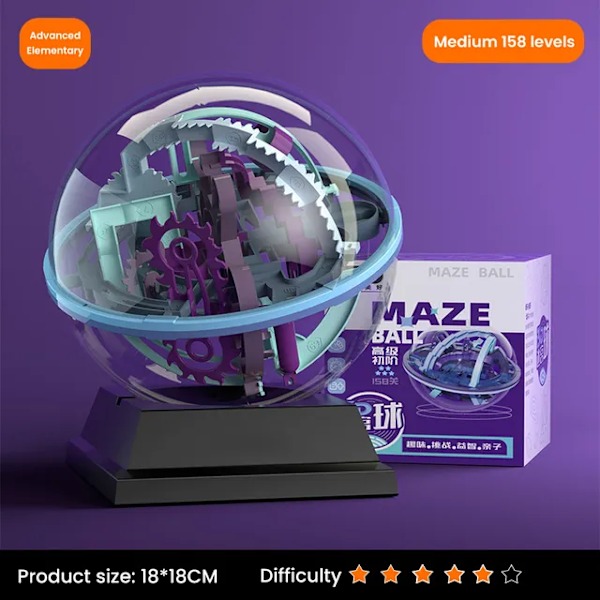 3D pussel boll labyrint leksak barn utmaning hinder spel labyrint boll 3D labyrint montessori pussel