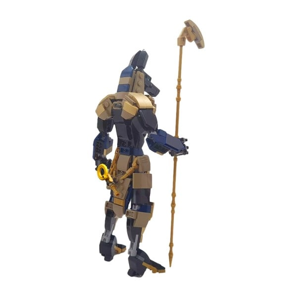 Forntida egyptiska Gud Anpu Action Figur Byggnad Block Kit Pyramid Undervärlden Farao Väktare