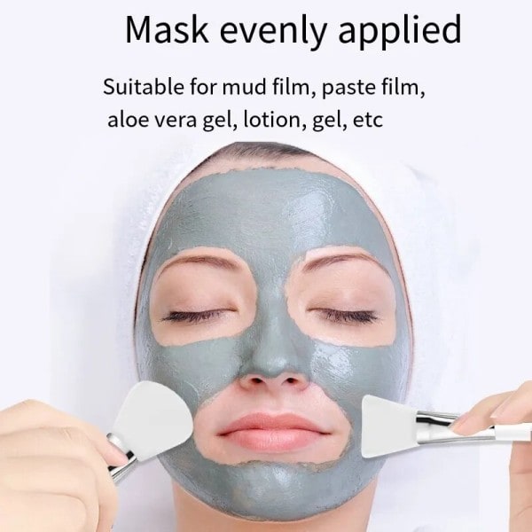 3 stykker Silicone Børste Gel Fleksibel Ansigtsbehandling Mudder Blød Tip Applikator Fremstilling Værktøjer