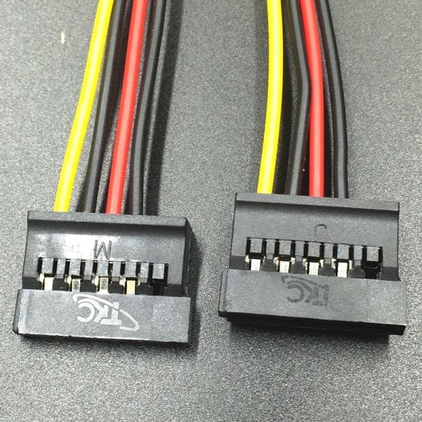4 nasta Molex IDE 2 sarja ATA Kiinto ohjain virta kaapeli SATA Y jakaja kaksois kiintolevy jatkolaite johto sovitin