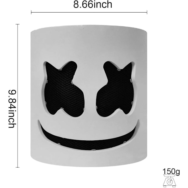 Halloween LED DJ Maske Lifelike Marshmello Maske