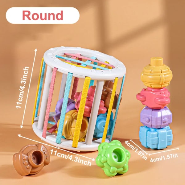 Färgglada Form Blockar Sortering Spel Baby Montessori Lärande Utbildnings leksaker