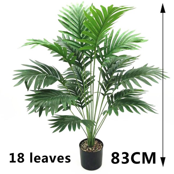 Kunstig plante spredt hale tropisk kunstig palme tre store planter blader falske palme blad