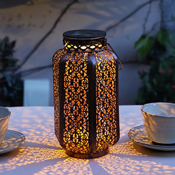 Led aurinko valo aurinko riippuva lyhty retro aurinko rauta taide lyhty koriste vintage polku lamppu