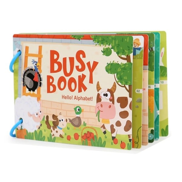 Montessori Baby Opptatt bok Min Første Stille Bok Lim inn Tidlig Læring Utdanning Leketøy