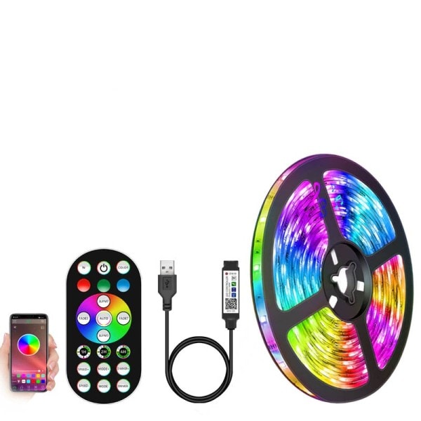Bluetooth LED Strip lampor 5050 RGBW Fjärrkontroll kontroll panel strömförsörjning tejp diod LED neon natt ljus