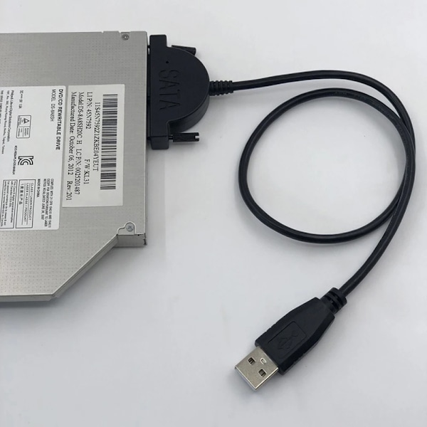 USB 2.0 til Mini Sata II 7+6 13Pin Adapter For Notebook CD/DVD ROM Slimline Drive Converter
