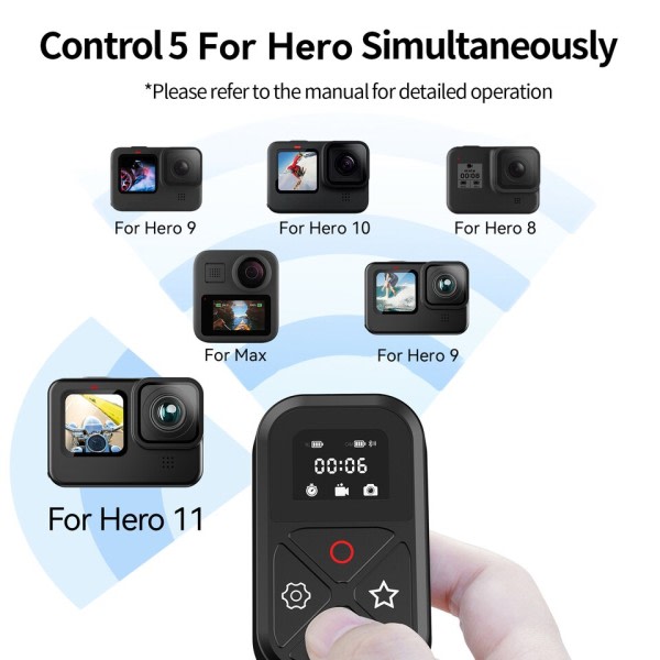 Bluetooth Fjernbetjening Kontrol For GoPro Hero Med Håndled Strop Til Smart  Telefon Action Kamera Tilbehør 8d51 | Fyndiq